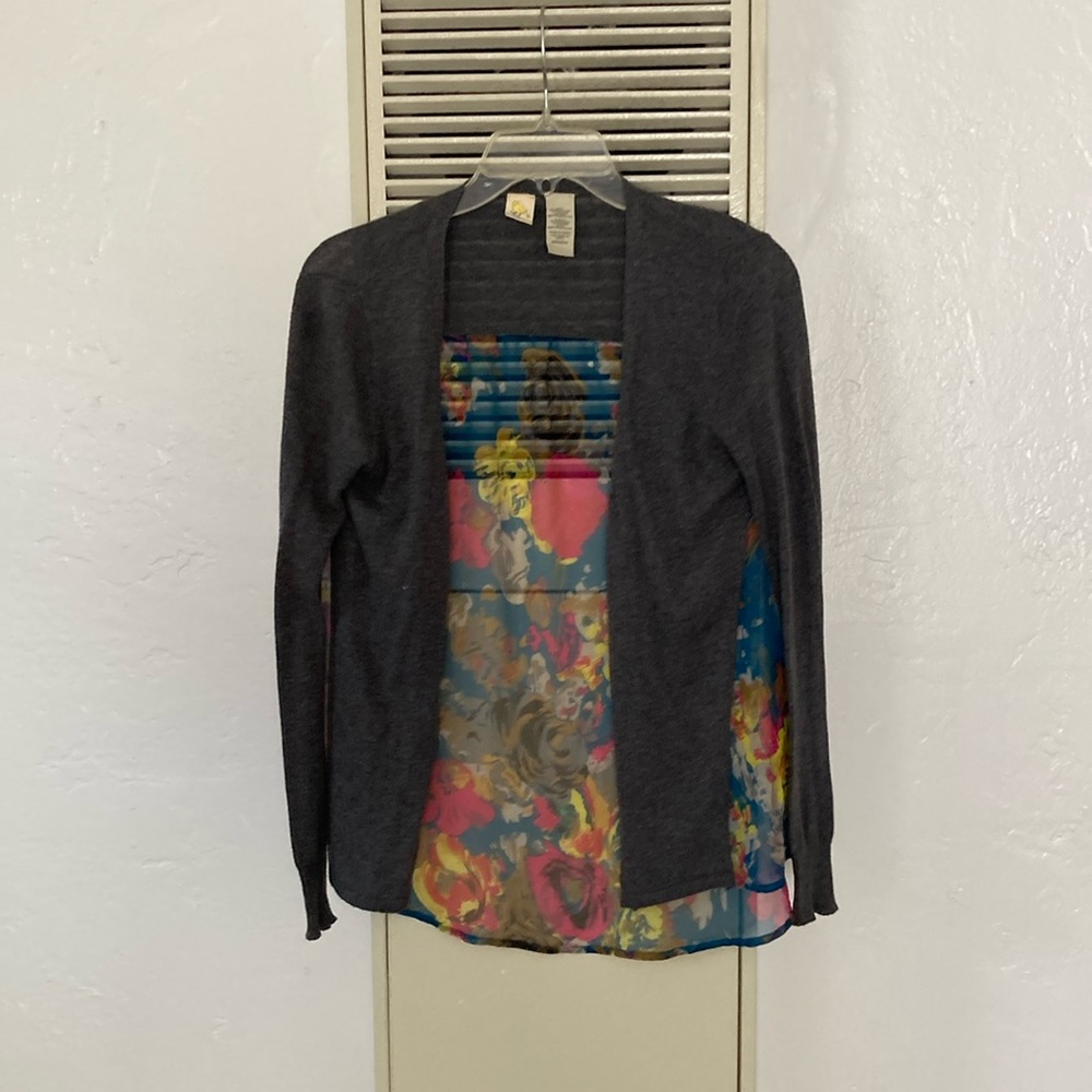 Gray Anthropologie cardigan sweater